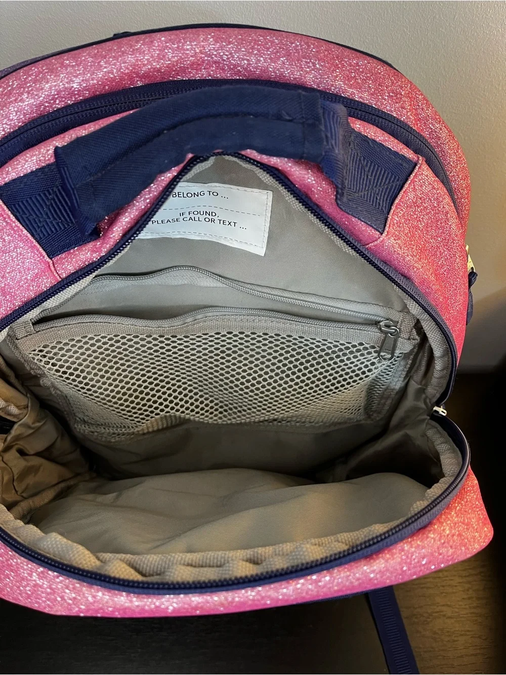 Pottery Barn Glitter Ombre Backpack and Lunchbox Set - Pink, Purple, Blue